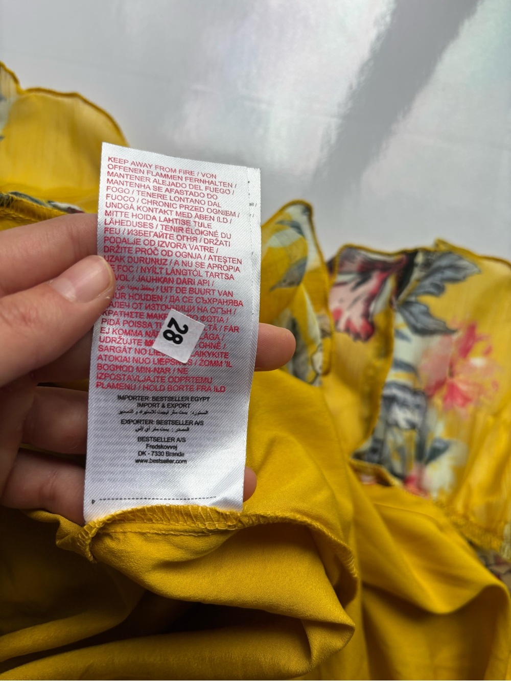 Vero moda yellow mustard floral wrap midi skirt ruffle boho cottagecore summer - Picture 3 of 14
